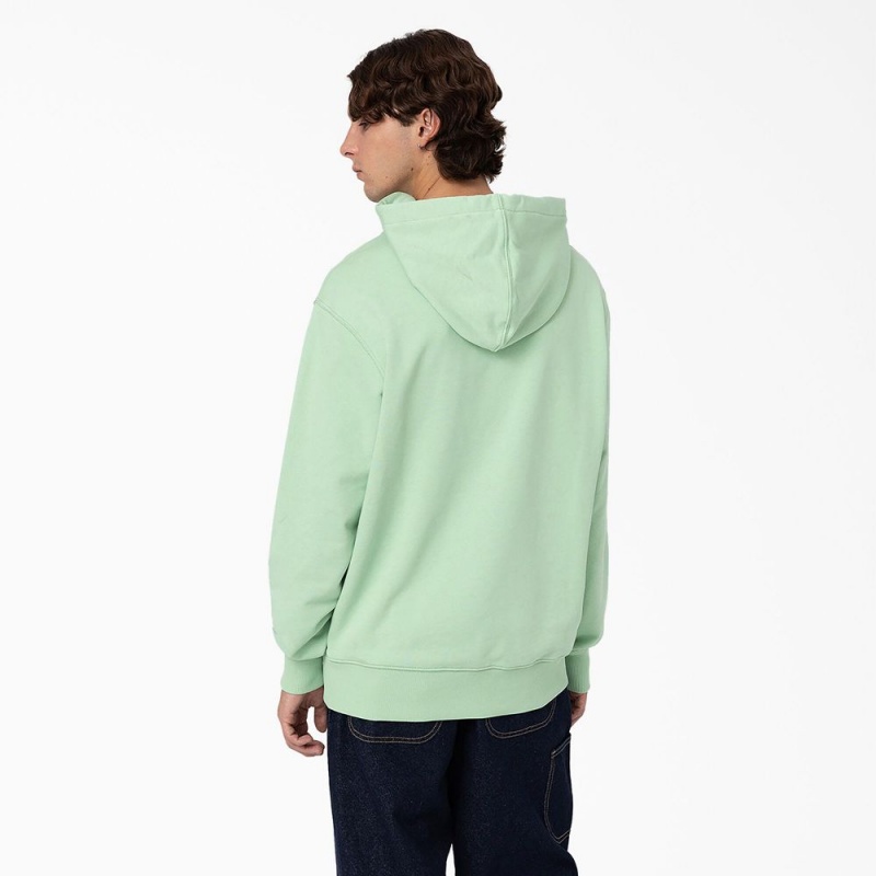 Men's Dickies Greensburg Graphic Hoodie Green | 829103ILS