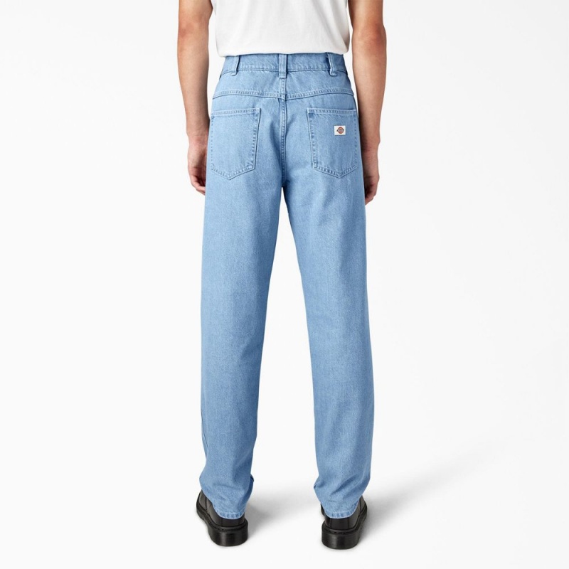 Men's Dickies Houston Relaxed Fit Jeans Blue | 240975RHY