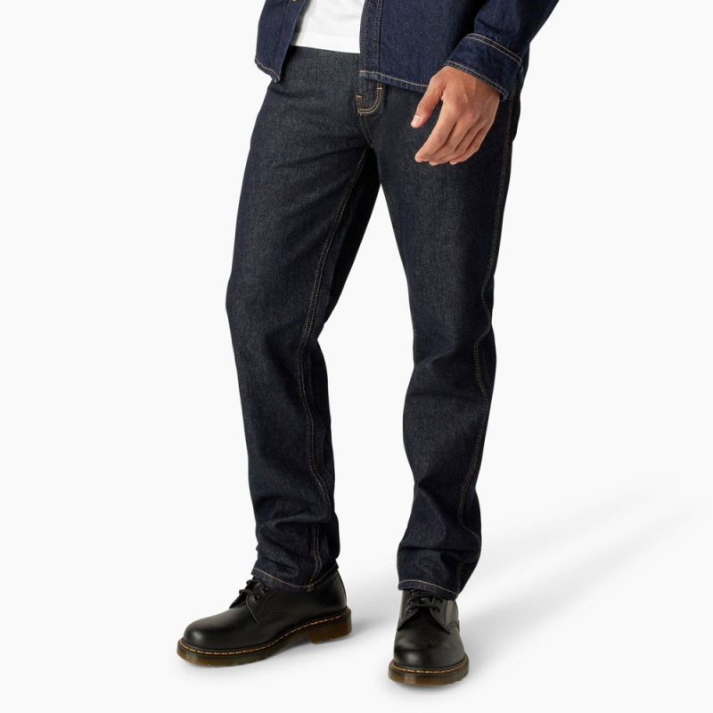 Men's Dickies Houston Relaxed Fit Jeans Blue | 790431RUB