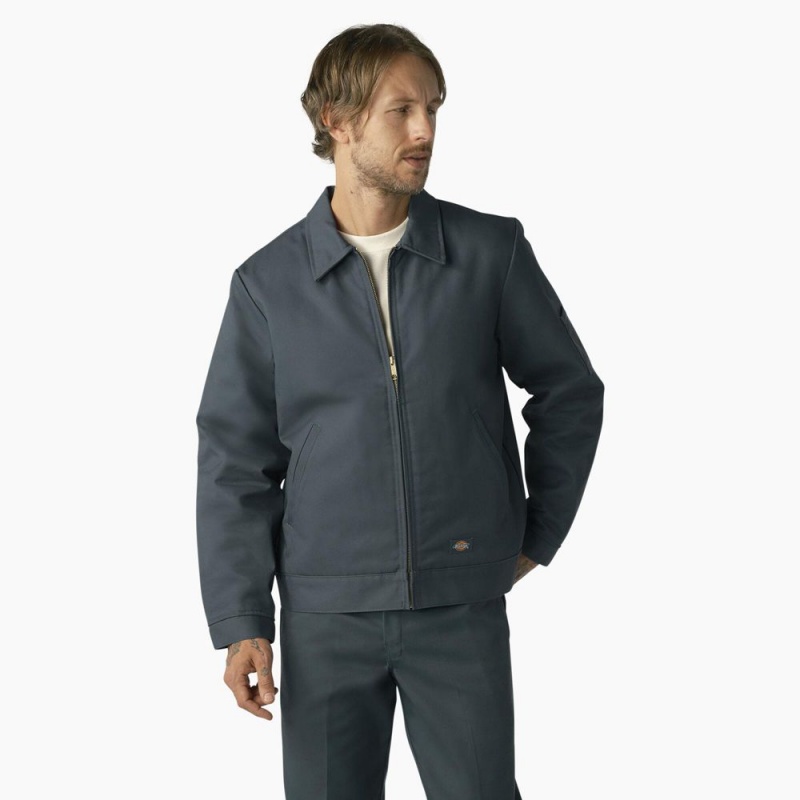 Men\'s Dickies Insulated Eisenhower Jacket Blue | 831462OQH