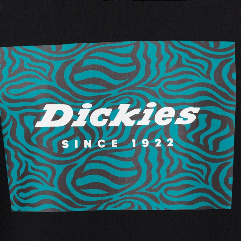 Men's Dickies Leesburg Short Sleeve T-Shirt Black | 801267KPZ