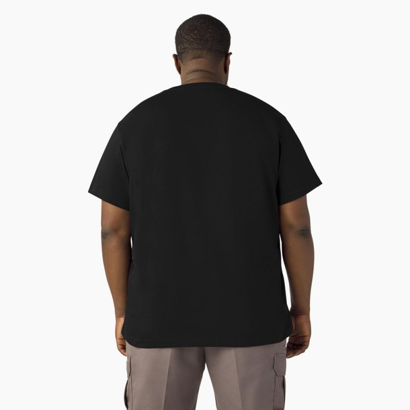 Men's Dickies Lightweight Short Sleeve Pocket T-Shirt Black | 198543BKR