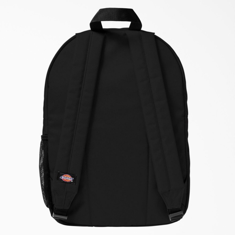 Men's Dickies Logo Backpack Black | 897012ZML