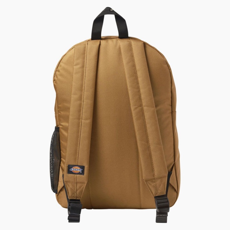 Men's Dickies Logo Backpack Brown | 471583WEY