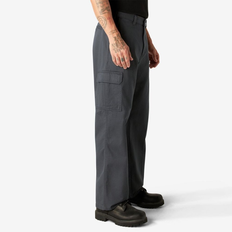 Men's Dickies Loose Fit Cargo Pants Grey | 972140DFX