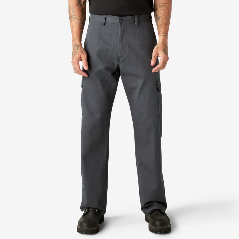 Men\'s Dickies Loose Fit Cargo Pants Grey | 972140DFX