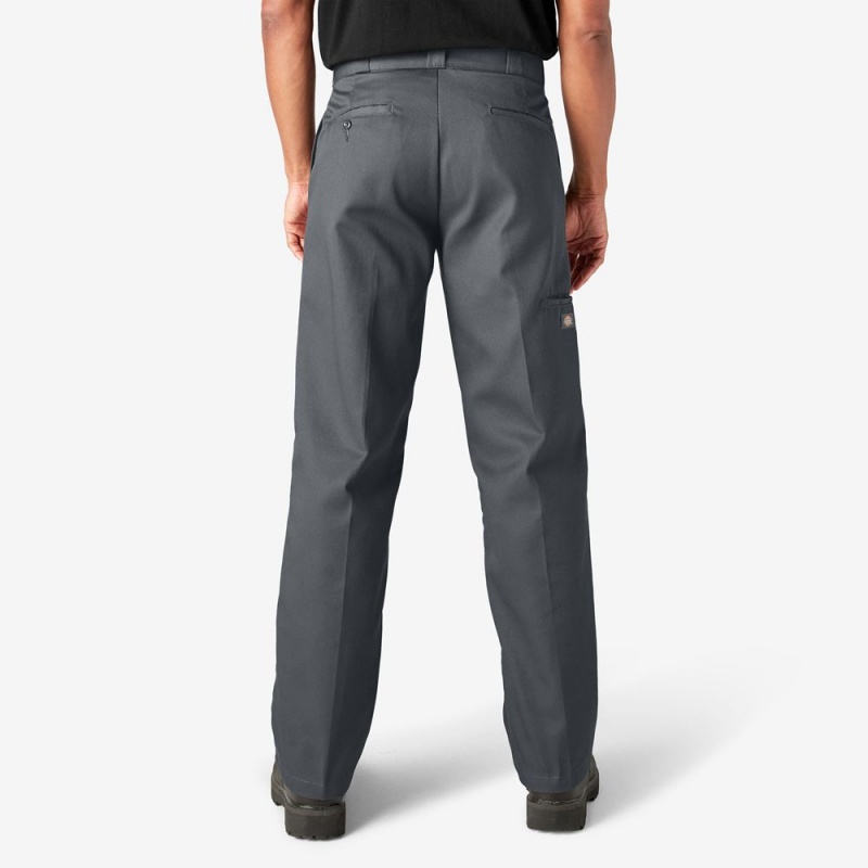 Men's Dickies Loose Fit Double Knee Work Pants Grey | 638924GSK