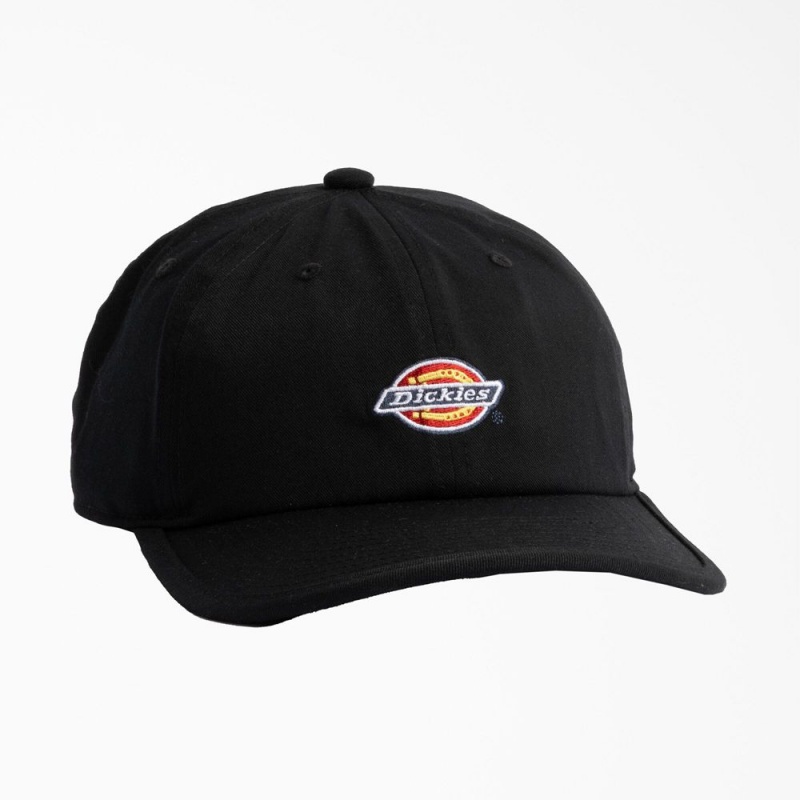 Men\'s Dickies Low Pro Logo Dad Hat Black | 467813TWI