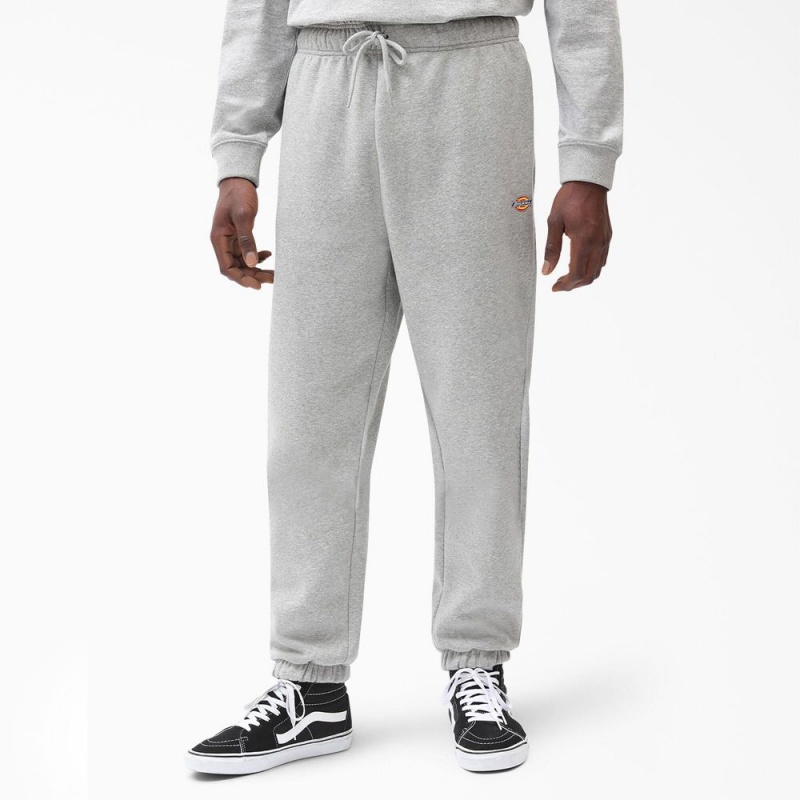 Men\'s Dickies Mapleton Regular Fit Fleece Sweat Pants Grey | 086197ELD