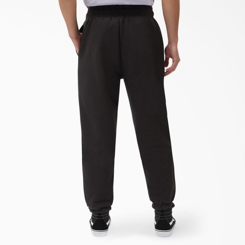 Men's Dickies Mapleton Regular Fit Fleece Sweat Pants Black | 130925AEP