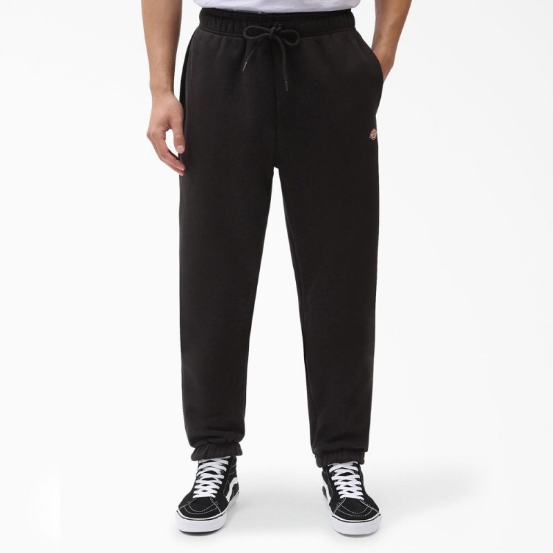 Men\'s Dickies Mapleton Regular Fit Fleece Sweat Pants Black | 130925AEP