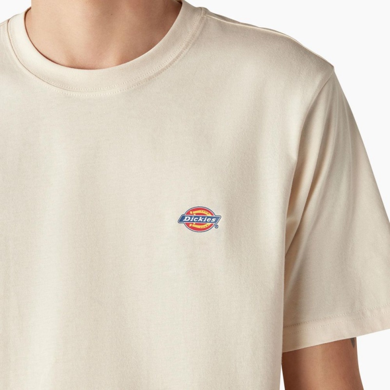 Men's Dickies Mapleton Short Sleeve T-Shirt Beige | 475602QCF