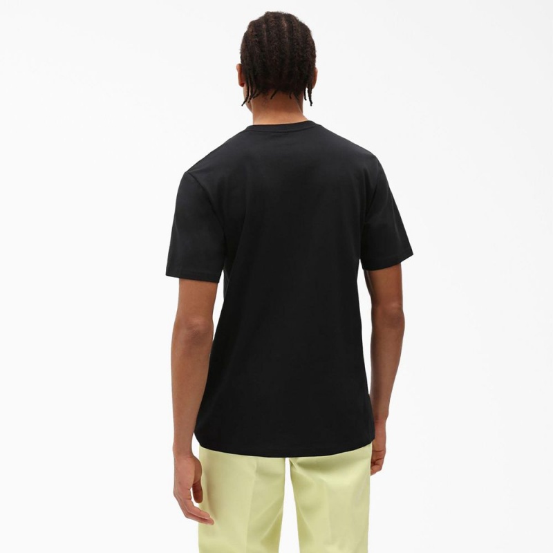 Men's Dickies Mapleton Short Sleeve T-Shirt Black | 286913DJM