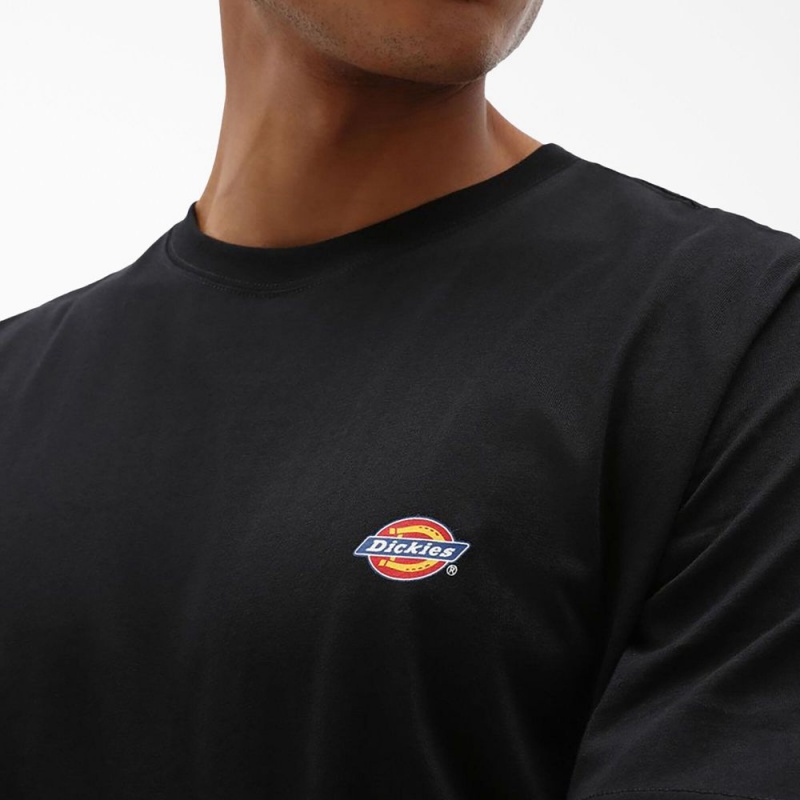 Men's Dickies Mapleton Short Sleeve T-Shirt Black | 286913DJM