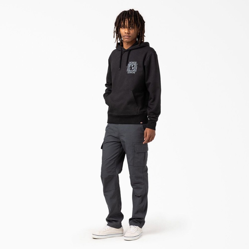 Men's Dickies Marbury Graphic Hoodie Black | 743018OKW