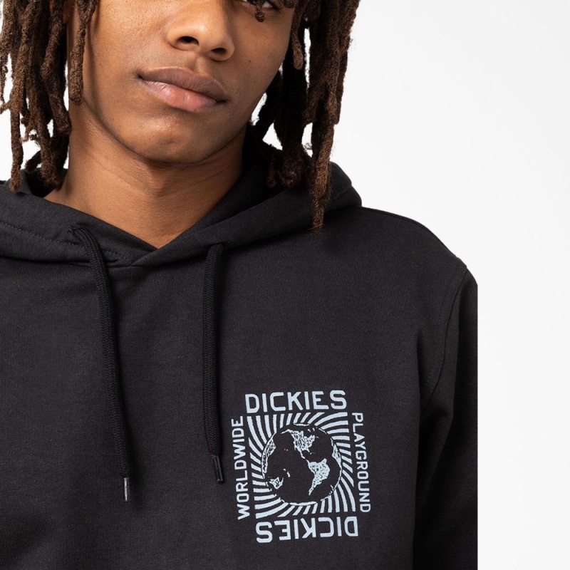 Men's Dickies Marbury Graphic Hoodie Black | 743018OKW