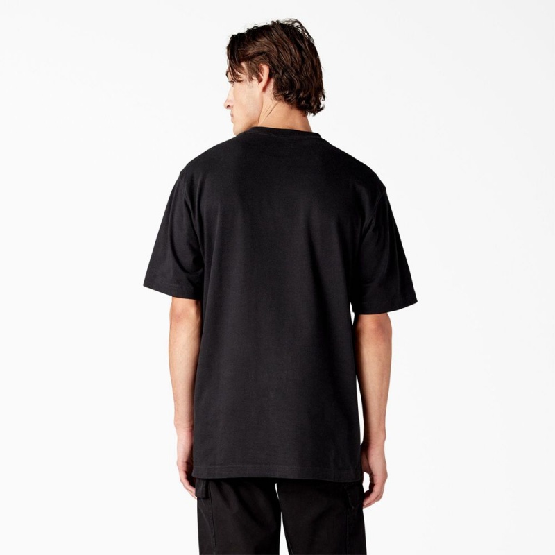 Men's Dickies Melvern Graphic T-Shirt Black | 801625QLD