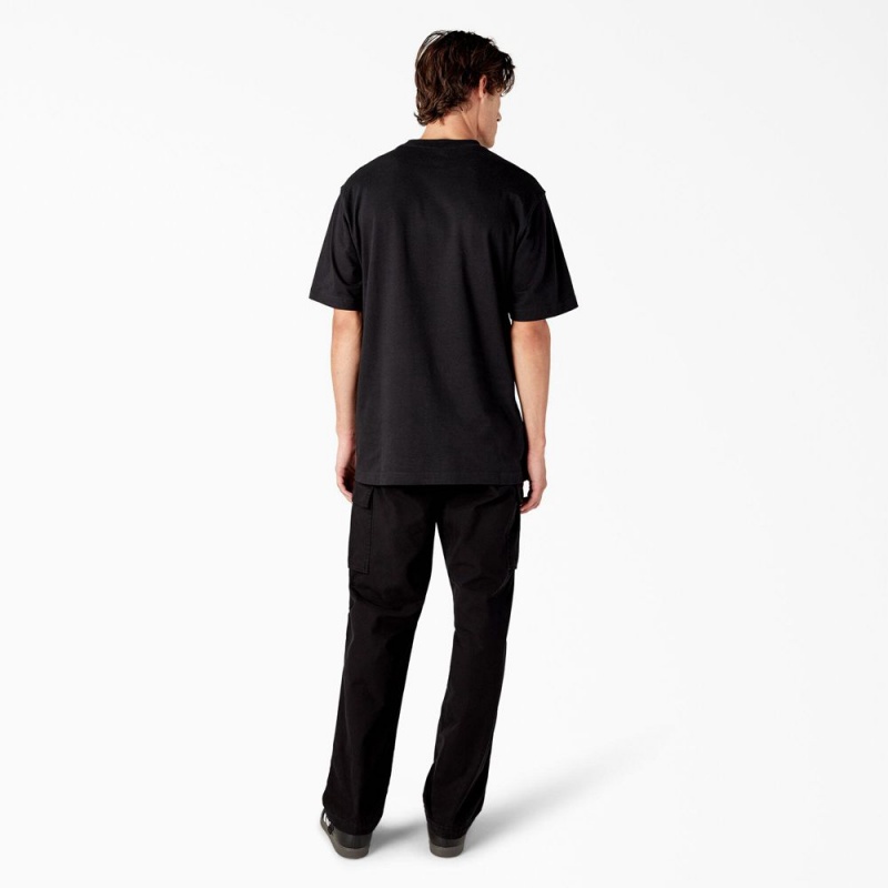 Men's Dickies Melvern Graphic T-Shirt Black | 801625QLD