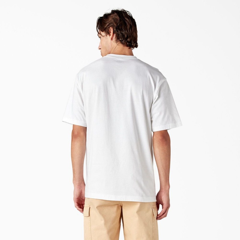 Men's Dickies Melvern Graphic T-Shirt White | 375028XML