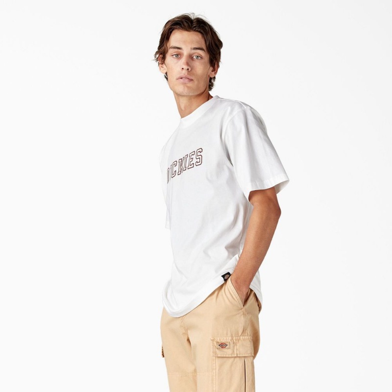 Men's Dickies Melvern Graphic T-Shirt White | 375028XML