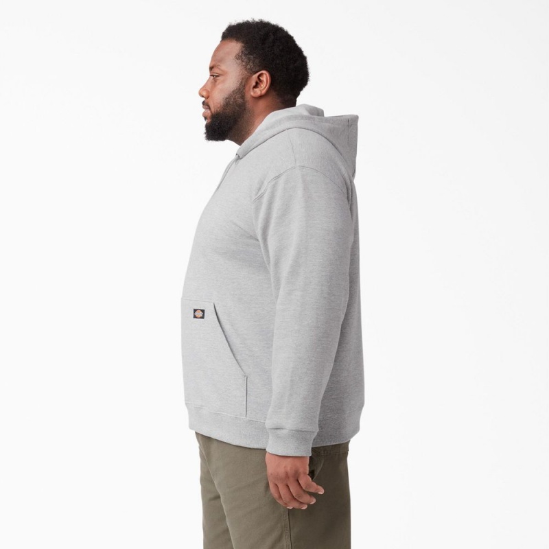 Men's Dickies Midweight Fleece Hoodie Grey | 612798WRK