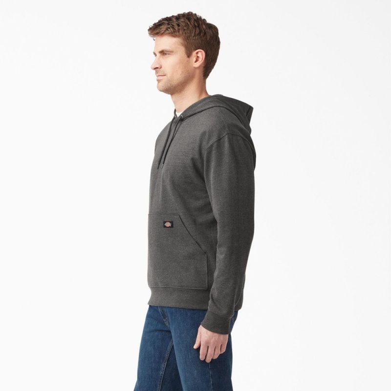 Men's Dickies Midweight Fleece Hoodie Grey | 652719GDS