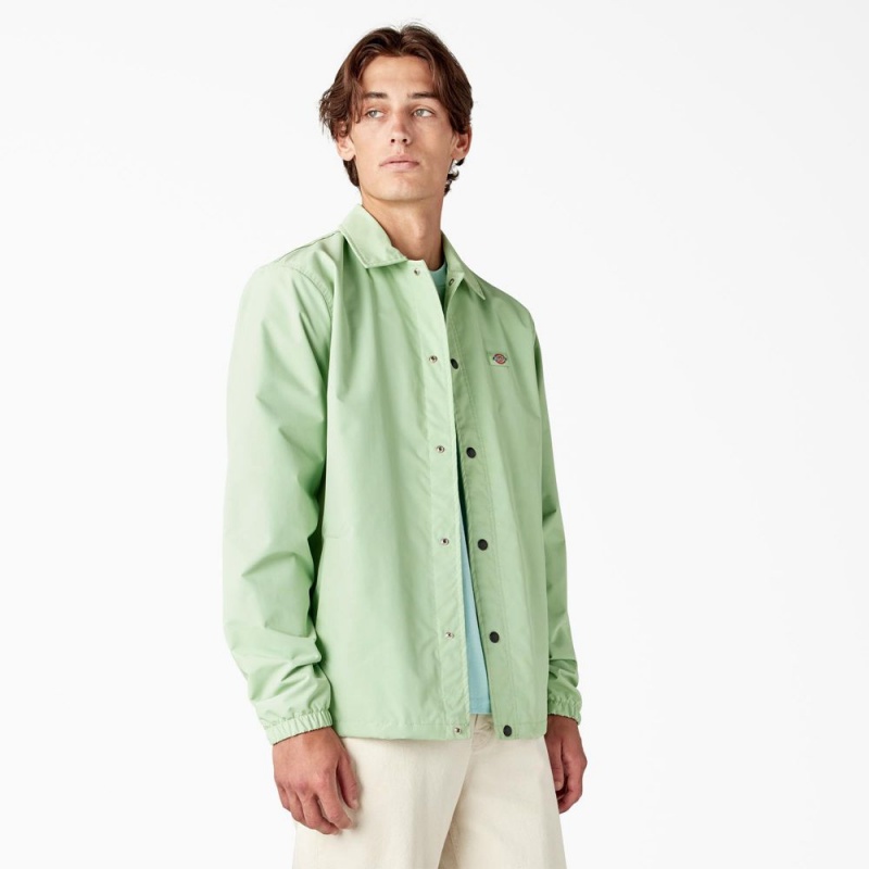 Men's Dickies Oakport Coaches Jacket Green | 390687GMF