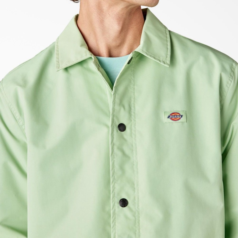 Men's Dickies Oakport Coaches Jacket Green | 390687GMF