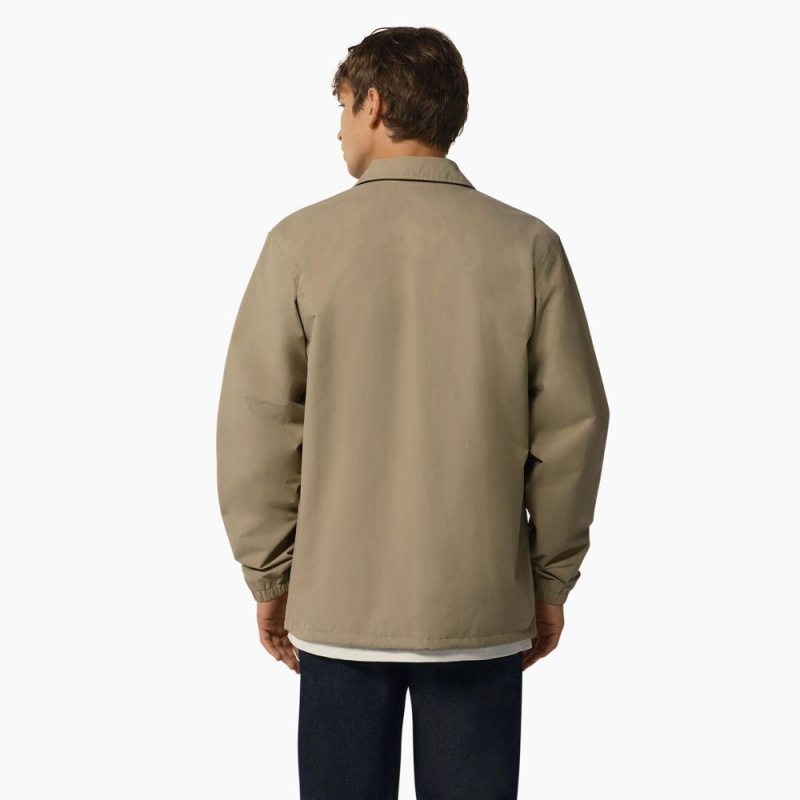 Men's Dickies Oakport Coaches Jacket Khaki | 692704RCU