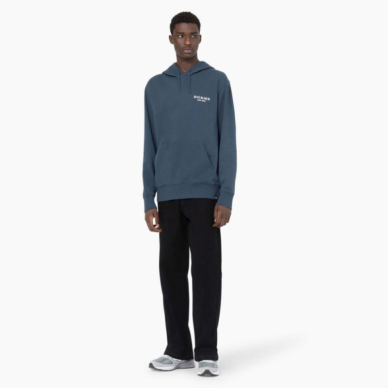 Men's Dickies Oatfield Hoodie Blue | 652813FSU