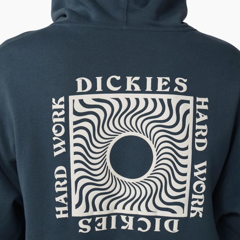 Men's Dickies Oatfield Hoodie Blue | 652813FSU