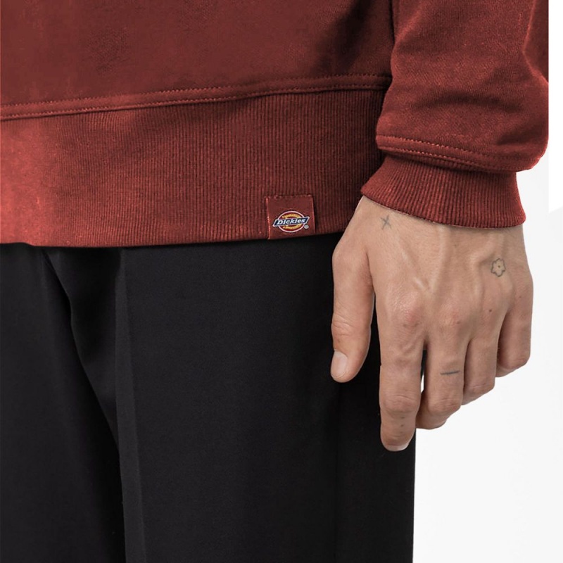 Men's Dickies Oxford Graphic Sweatshirt Red | 874036POF