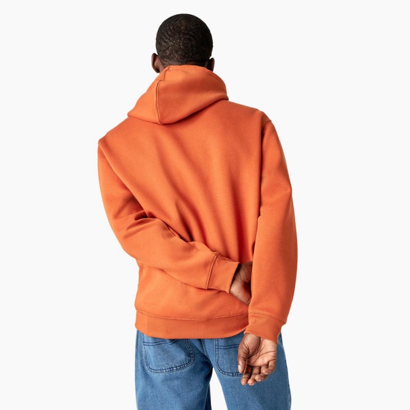 Men's Dickies Paxico Graphic Hoodie Orange | 274639SCZ