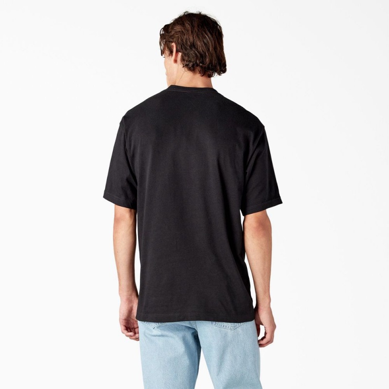 Men's Dickies Paxico Graphic T-Shirt Black | 074821VPI