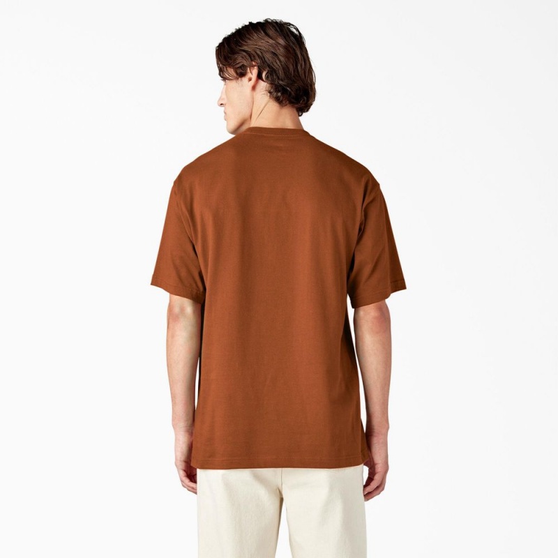 Men's Dickies Paxico Graphic T-Shirt Brown | 832764EVG