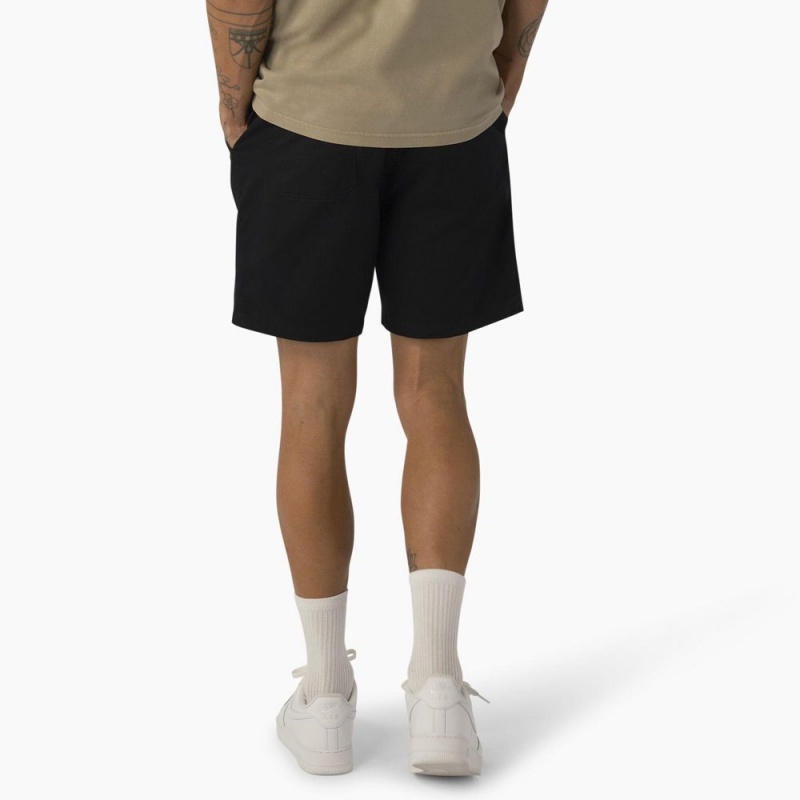 Men's Dickies Pelican Rapids Relaxed Fit Shorts Black | 970861DPK