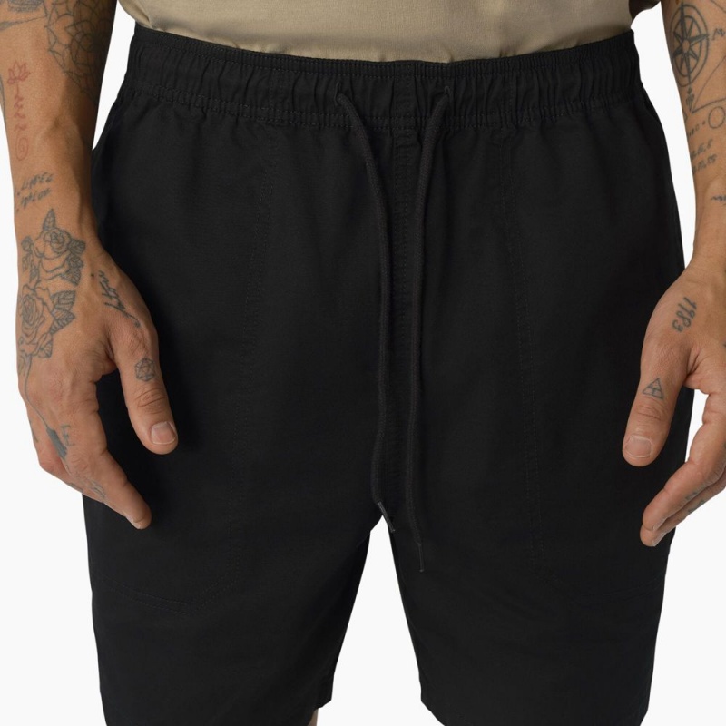 Men's Dickies Pelican Rapids Relaxed Fit Shorts Black | 970861DPK