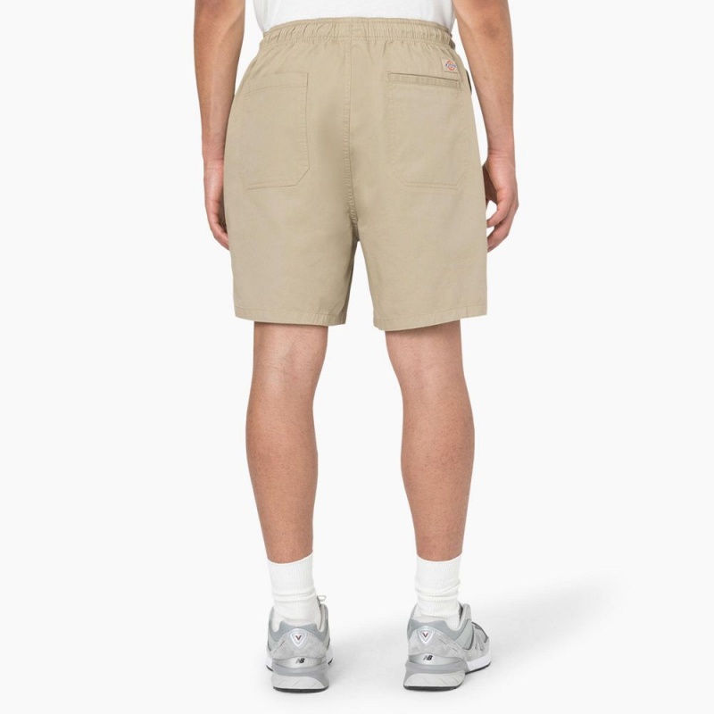 Men's Dickies Pelican Rapids Relaxed Fit Shorts Khaki | 347251XMN