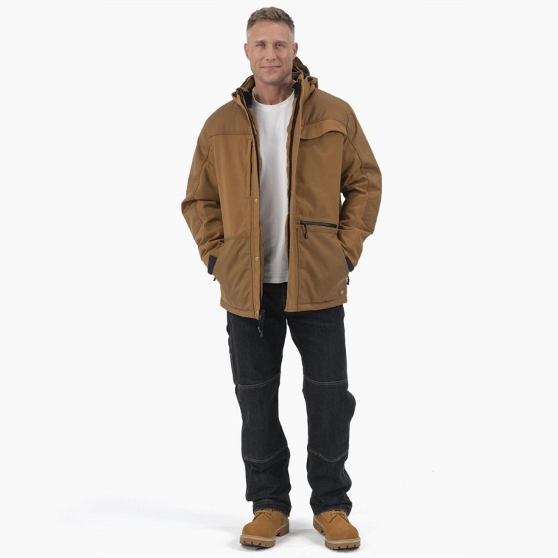 Men's Dickies Performance Workwear Insulated Jacket Brown | 291876JAF