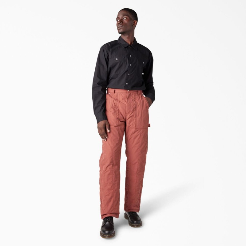 Men's Dickies Premium Collection Quilted Utility Pants Pink | 038741XHQ