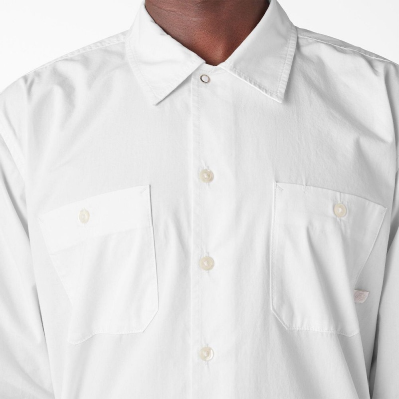 Men's Dickies Premium Collection Service Shirt White | 521076HIY