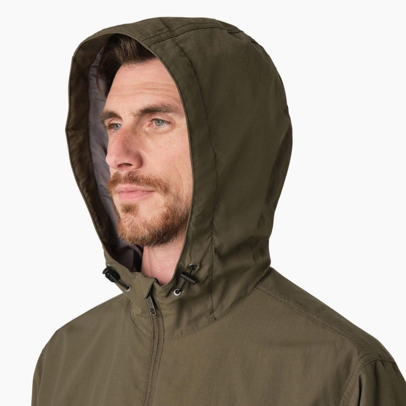 Men's Dickies ProTect Cooling Hooded Ripstop Jacket Green | 479183WFG