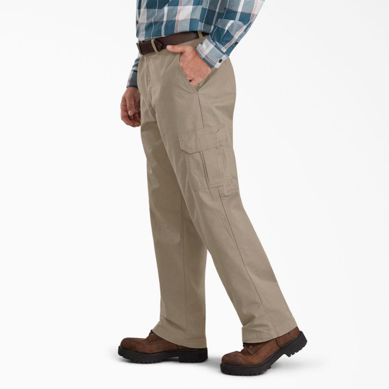 Men's Dickies Regular Fit Ripstop Cargo Pants Grey | 304851SBV