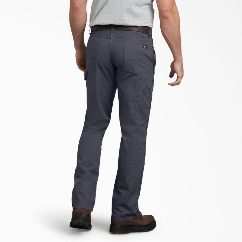 Men's Dickies Regular Fit Ripstop Carpenter Pants Grey | 981746ADR