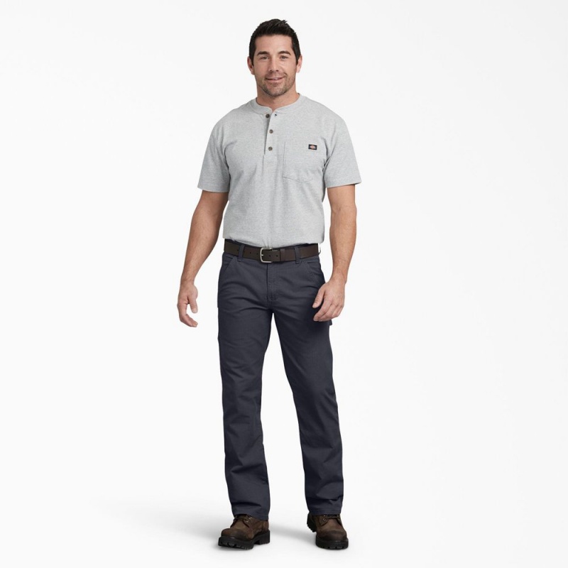 Men's Dickies Regular Fit Ripstop Carpenter Pants Grey | 981746ADR