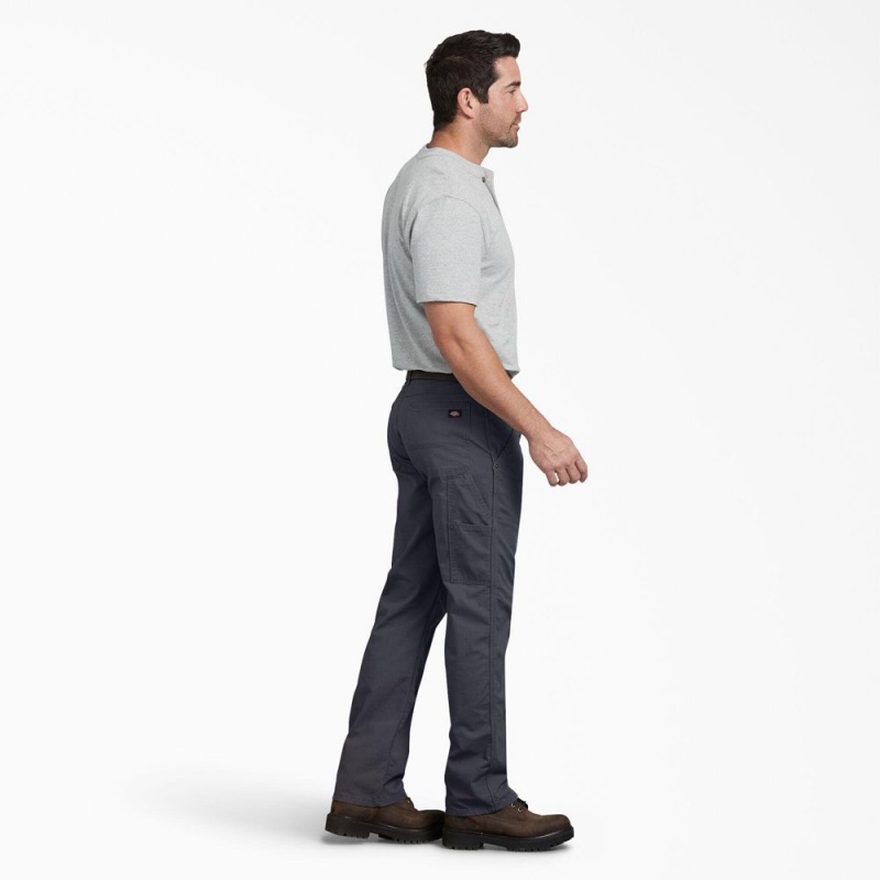 Men's Dickies Regular Fit Ripstop Carpenter Pants Grey | 981746ADR