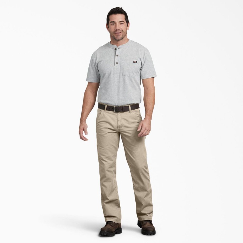 Men's Dickies Regular Fit Ripstop Carpenter Pants Grey | 571409YZO