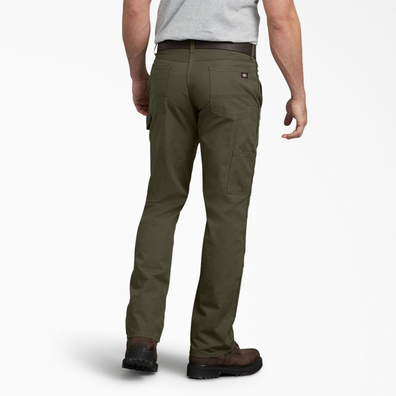 Men's Dickies Regular Fit Ripstop Carpenter Pants Green | 895764NSZ