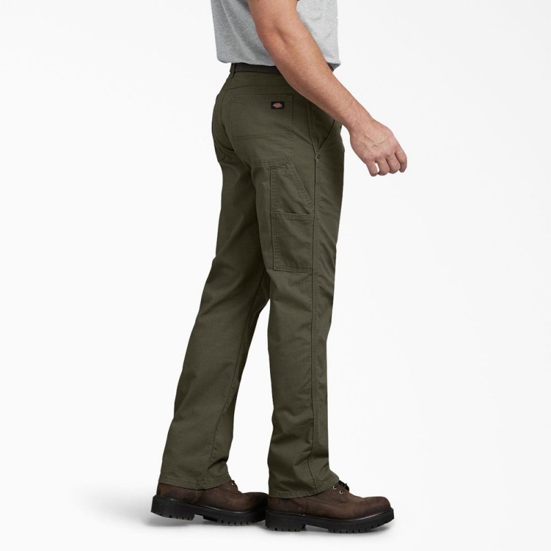 Men's Dickies Regular Fit Ripstop Carpenter Pants Green | 895764NSZ