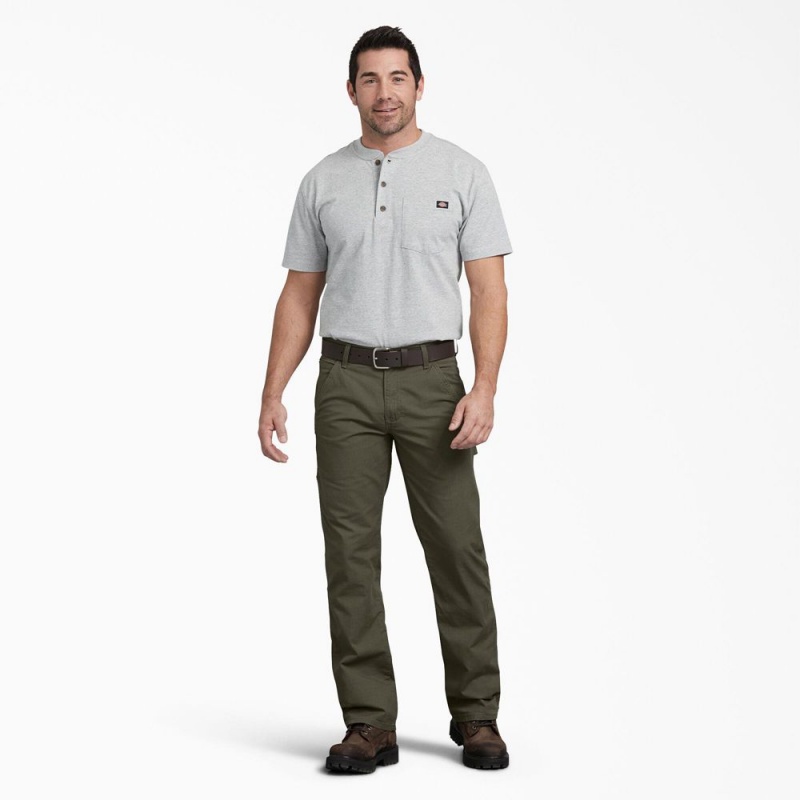 Men's Dickies Regular Fit Ripstop Carpenter Pants Green | 895764NSZ